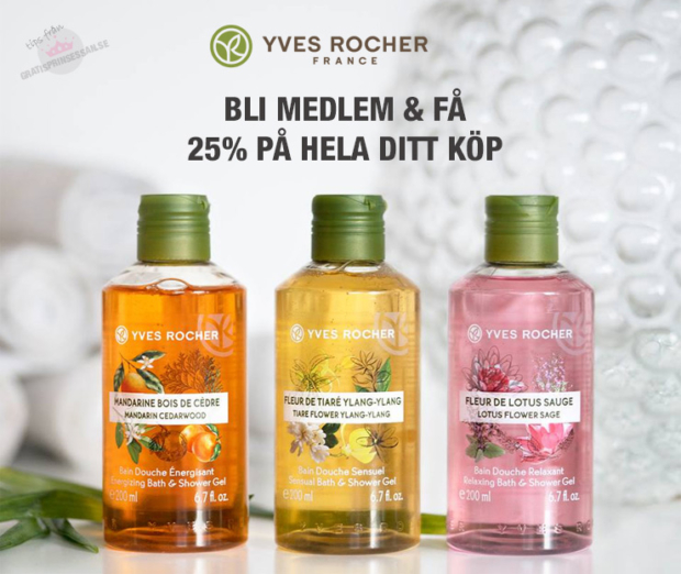 bli medlem hos yves rocher och få 25% rabatt
