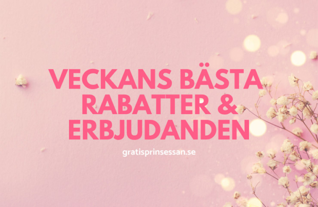 veckans bästa rabatter hos gratisprinsessan