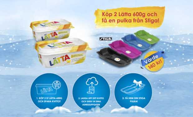 köp 2 lätta - få en pulka från stiga
