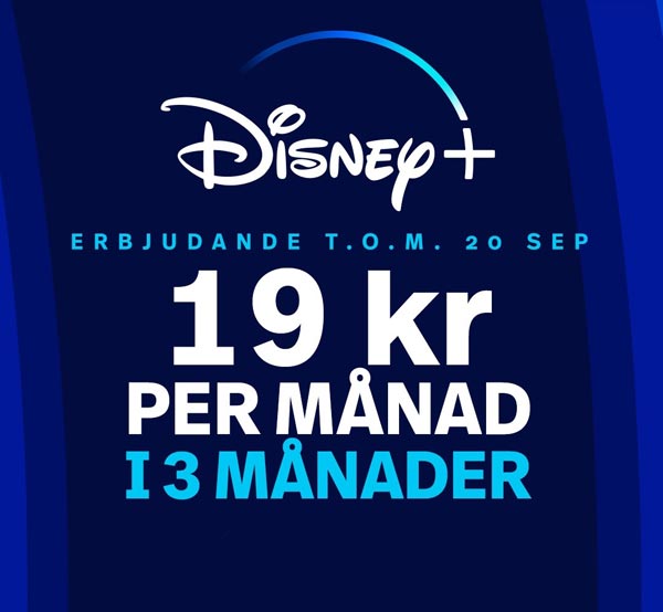 Disney Plus Rabatt Disney Plus rabatt - 19 kr per månad i 3 månader - Gratisprinsessan