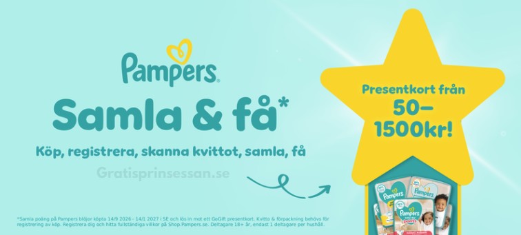 Köp Pampers och samla poäng till presentkort