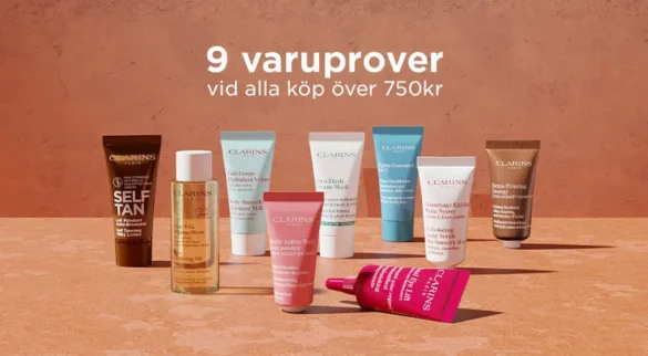 Clarins 9 varuprover på köpet