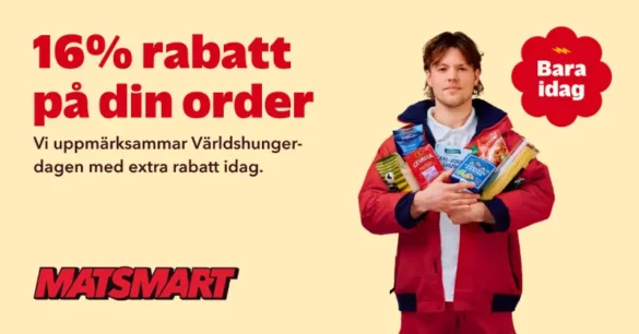 16% rabatt hos Matsmart