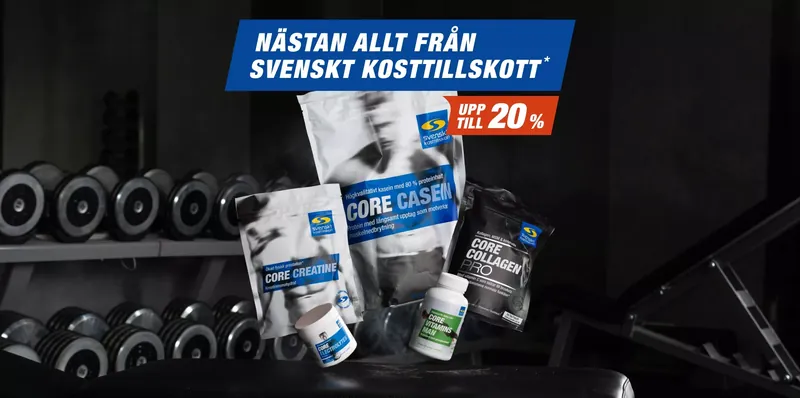 Upp till 20% rabatt på Svenskt Kosttillskott