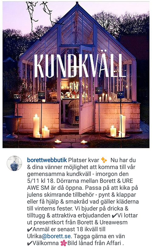 kundkväll borett kristianstad