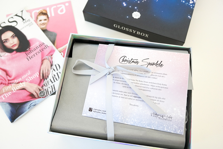 glossybox christmas sparkle unboxing