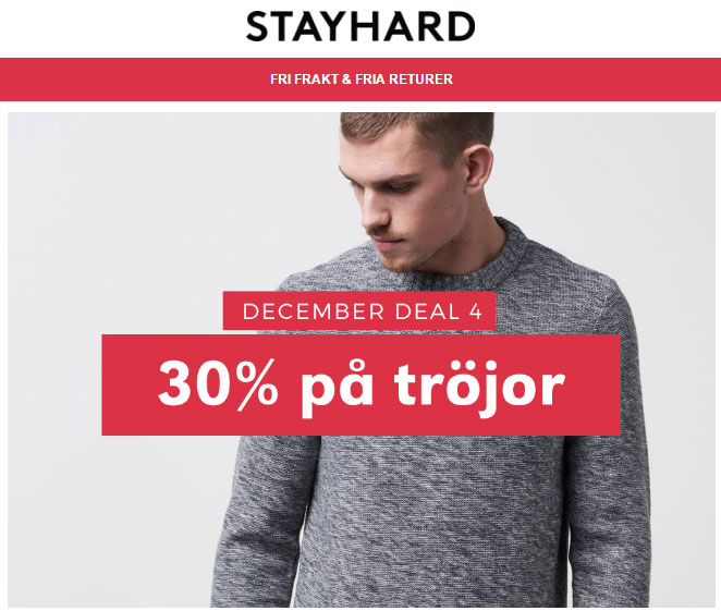 stayhard 30% rabatt på tröjor