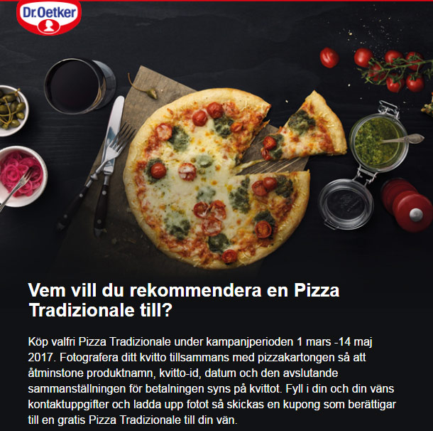 gratis pizza