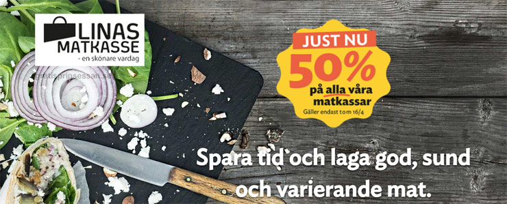 halva priset på matkassar