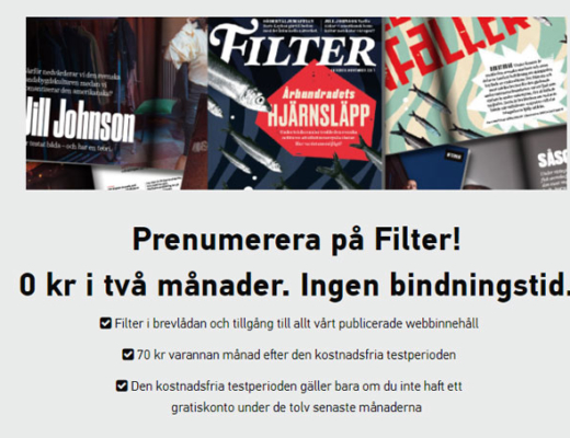 prova filter magasin gratis