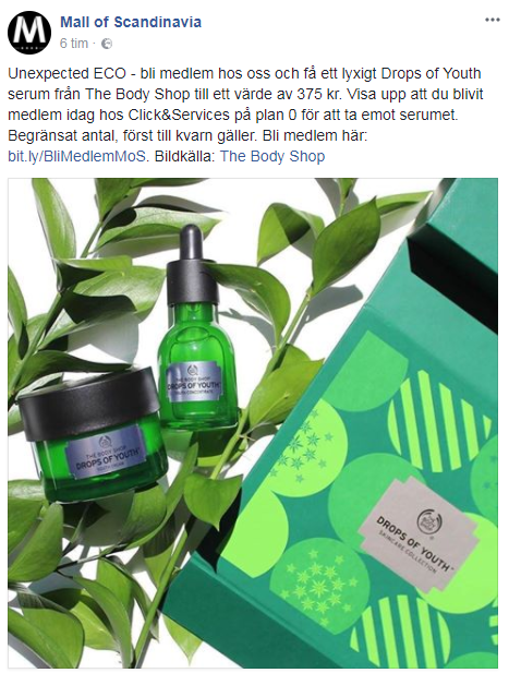 gratis serum från the body shop