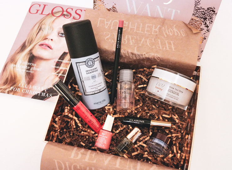 unboxing glossybox - limited edition julbox 2018