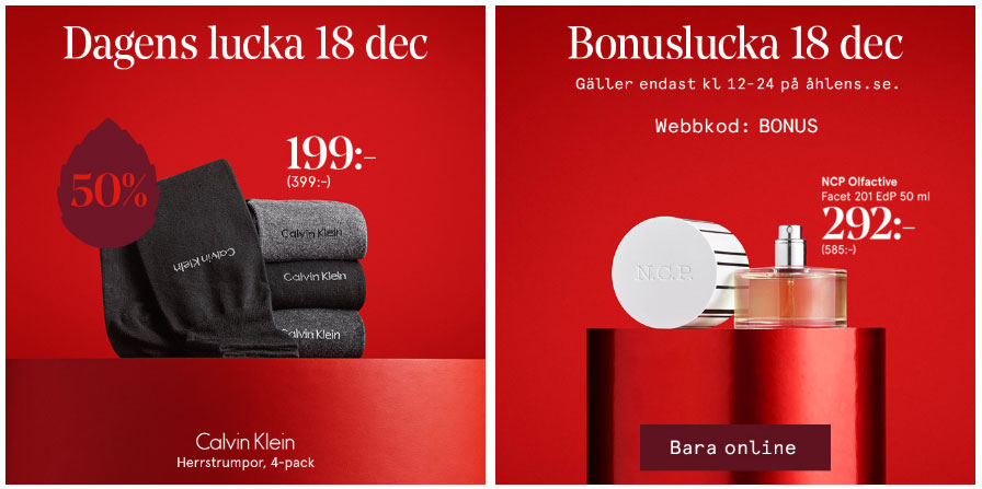 åhléns bonuslucka