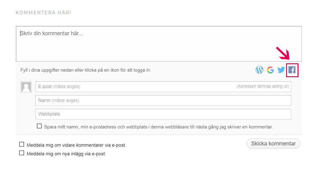 kommentera med facebook