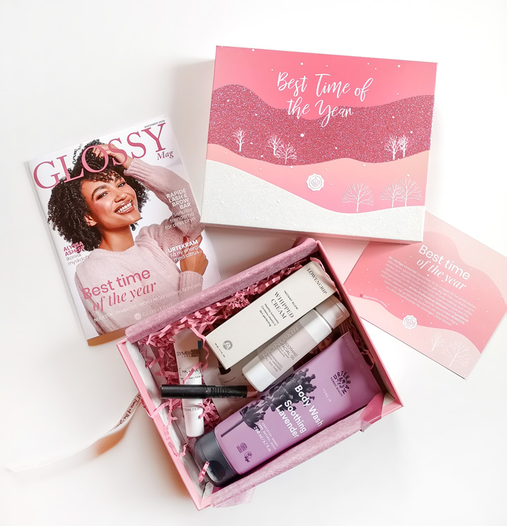 innehåll i glossybox december 2020 - best time of the year